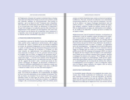 Traduire : Architecture