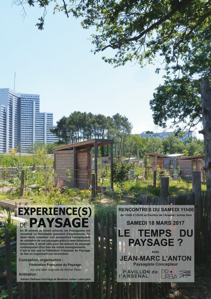 Le temps du paysage ? | Expérience(s) de paysage | Cycles en cours ...