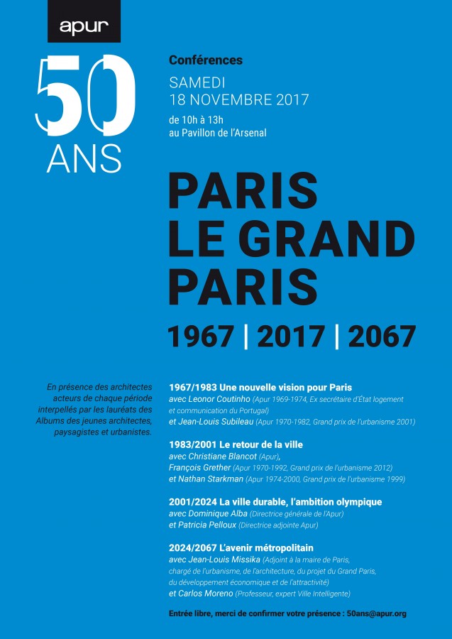 Affiche 50 ans de l'Apur