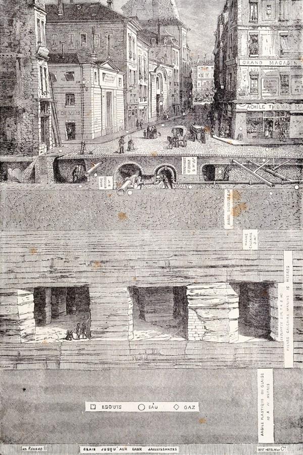 Le Dessus et le Dessous de Paris, Edouard Renard, estampe, s.d., Musée Carnavalet / Roger-Viollet