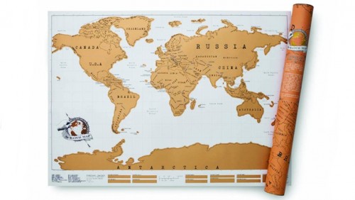 Carte du monde à gratter