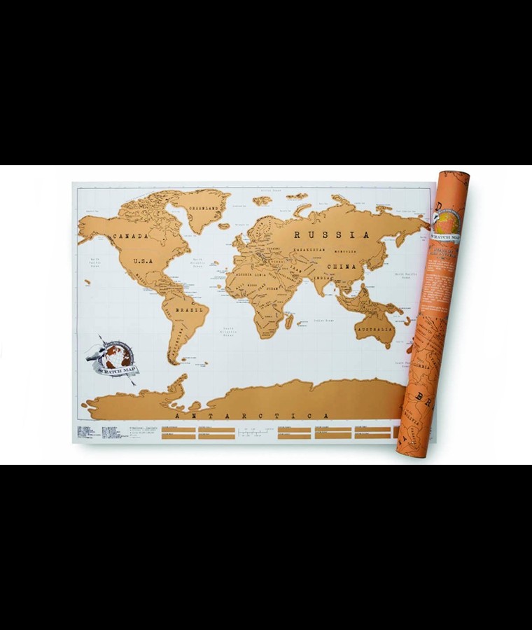 Carte du monde à gratter