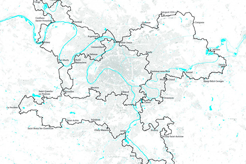 Carte du Sentier du Grand Paris