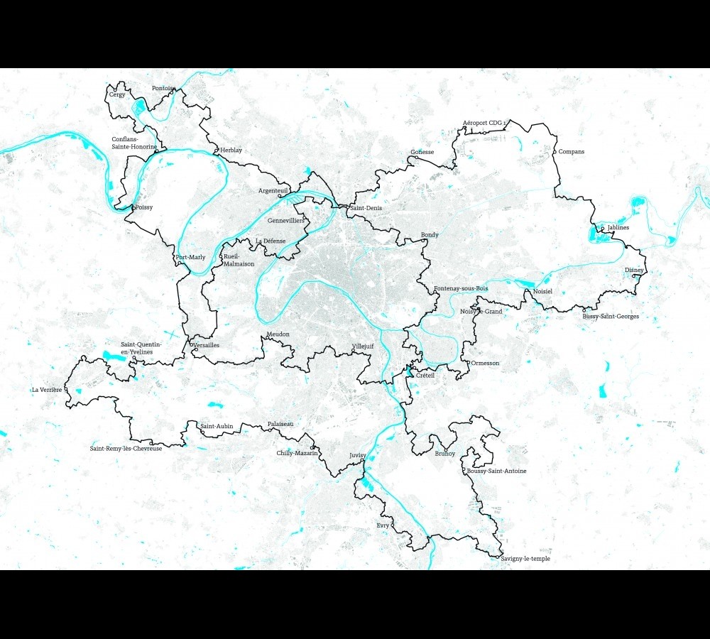 Carte du Sentier du Grand Paris